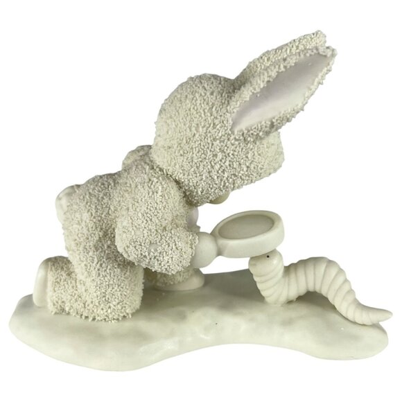 1997 Dept 56 Snowbunnies You’re As Cute As A Bugs Ear Bunny Figurine Worm VTG - Picture 3 of 9